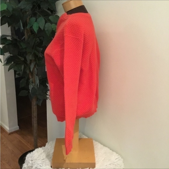 Padini 1/4 zip long sleeve top Womans large dark heavier weight reddish orange - Picture 5 of 10